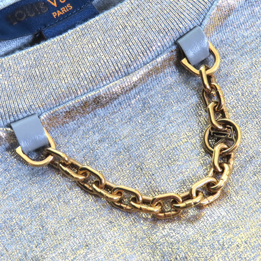 Pristine LOUIS VUITTON T-shirt LV Logo Chain Lam Crew Neck Short Sleeve Cropped