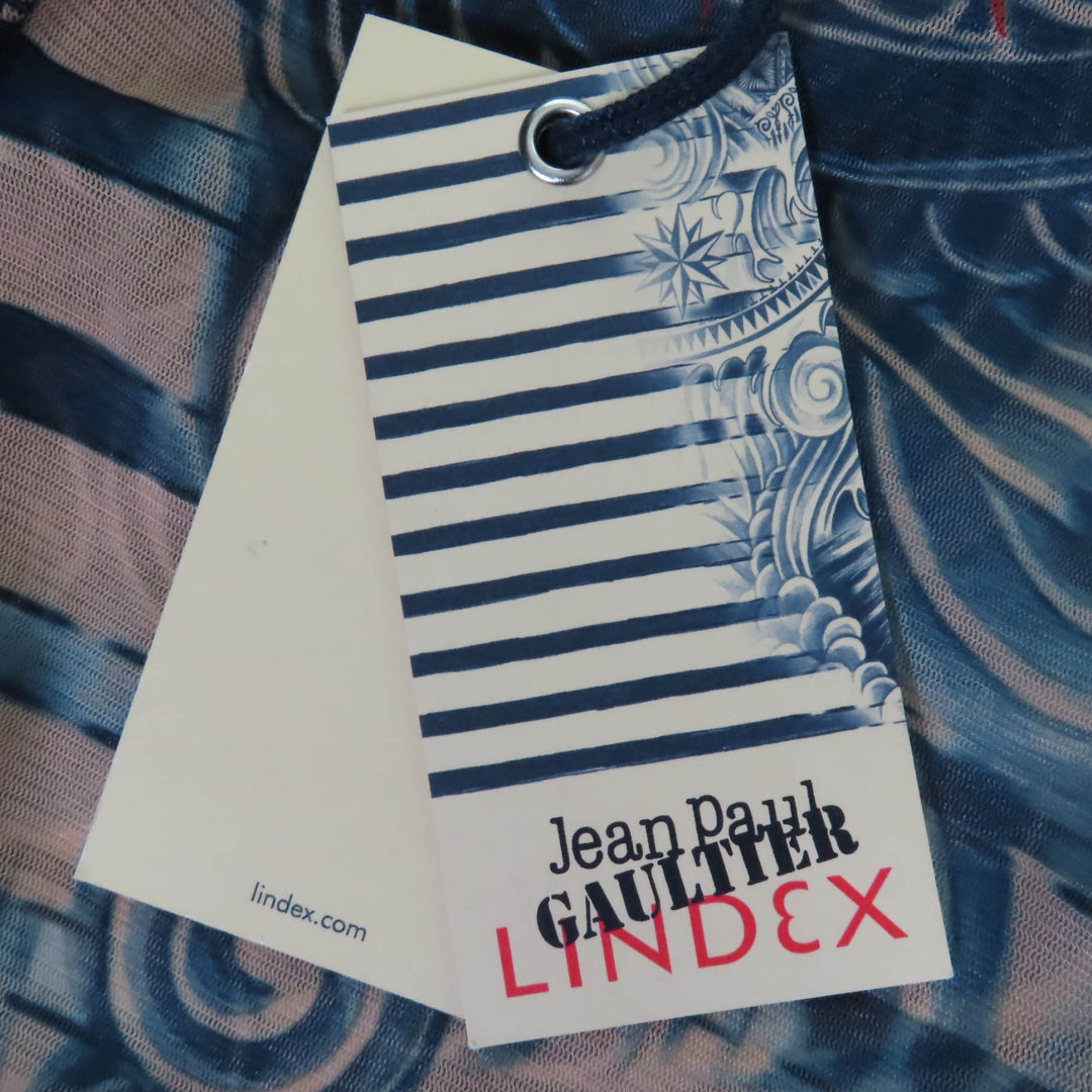 Pristine JEAN-PAUL GAULTIER cardigan Tattoo Print Power Net Long Sleeve system Women S