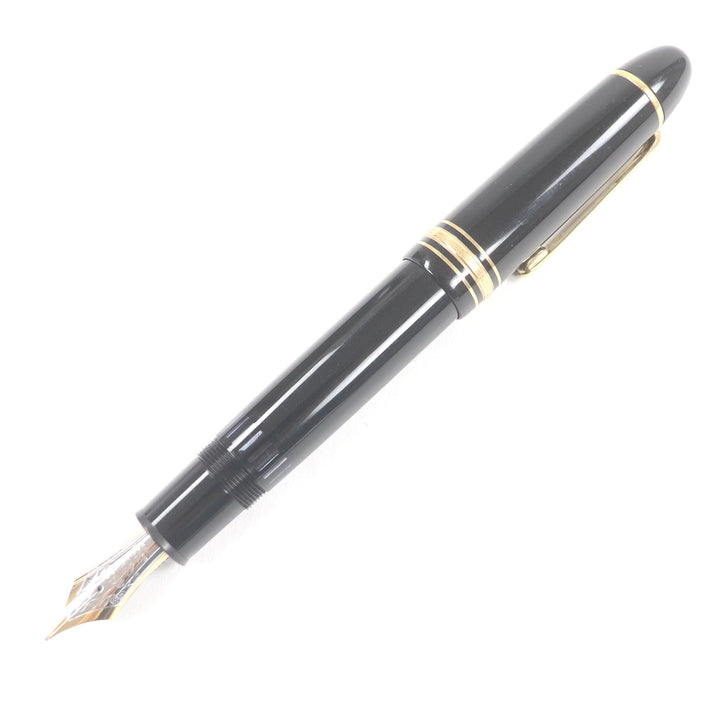 Great MONTBLANC fountain pen Meisterstck 149 Cap type Black gold 14C mens