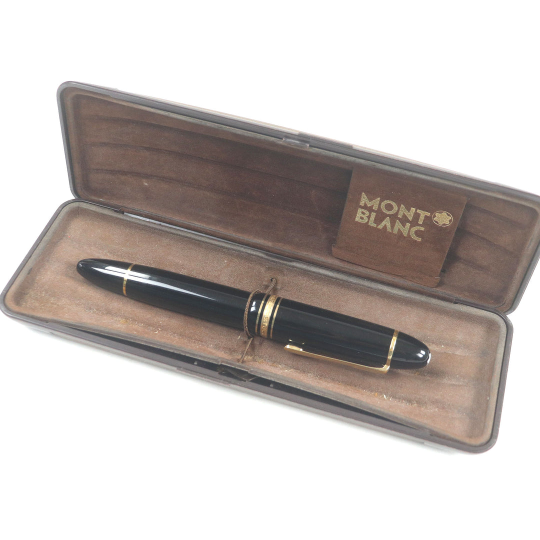 Great MONTBLANC fountain pen Meisterstck 149 Cap type Black gold 14C mens