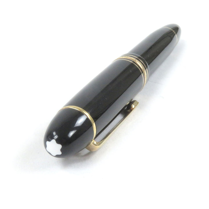 Great MONTBLANC fountain pen Meisterstck 149 Cap type Black gold 14C mens