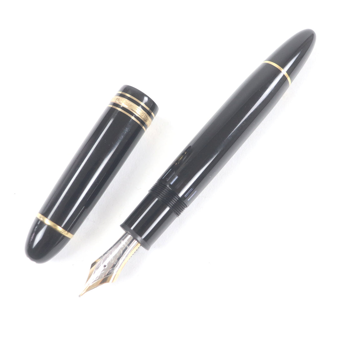 Great MONTBLANC fountain pen Meisterstck 149 Cap type Black gold 14C mens