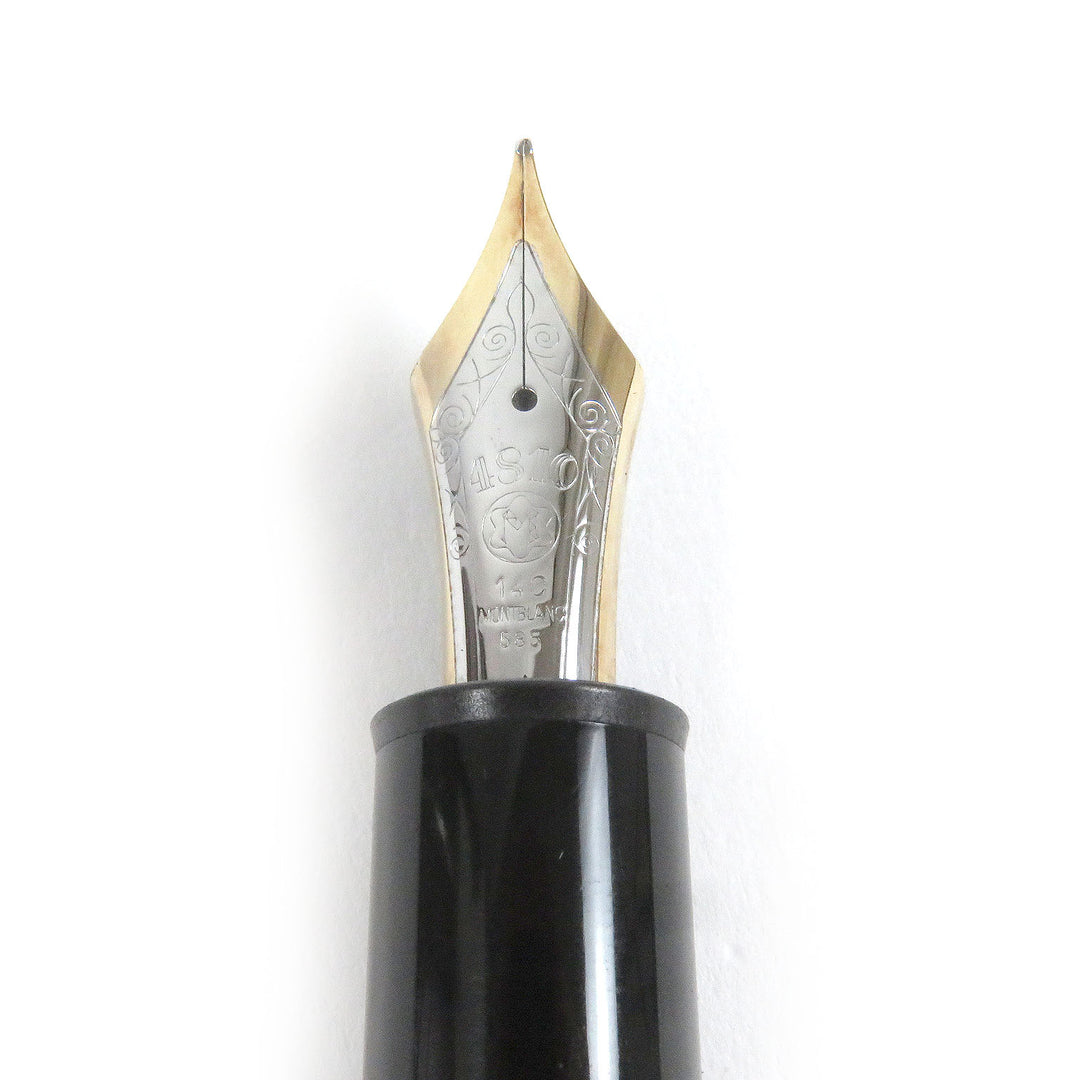 Great MONTBLANC fountain pen Meisterstck 149 Cap type Black gold 14C mens