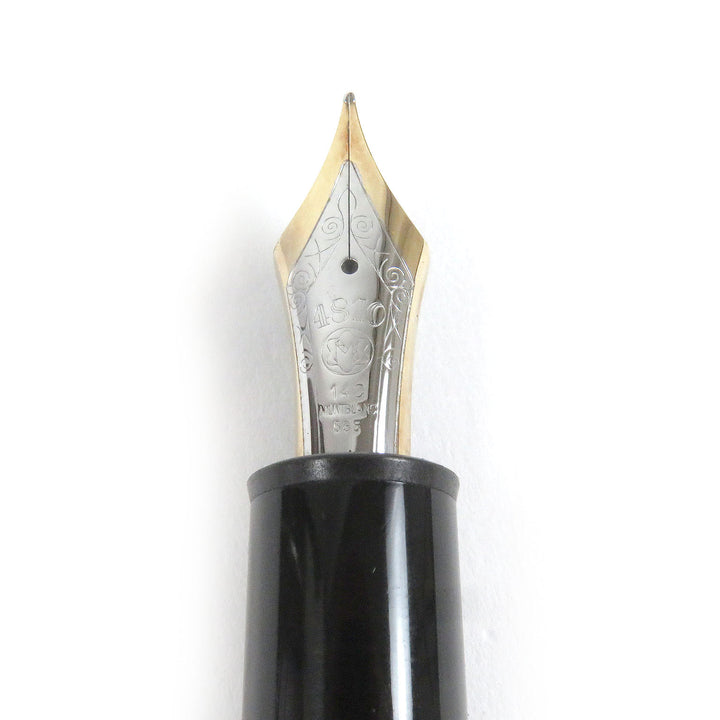 Great MONTBLANC fountain pen Meisterstck 149 Cap type Black gold 14C mens