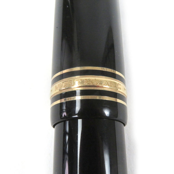 Great MONTBLANC fountain pen Meisterstck 149 Cap type Black gold 14C mens
