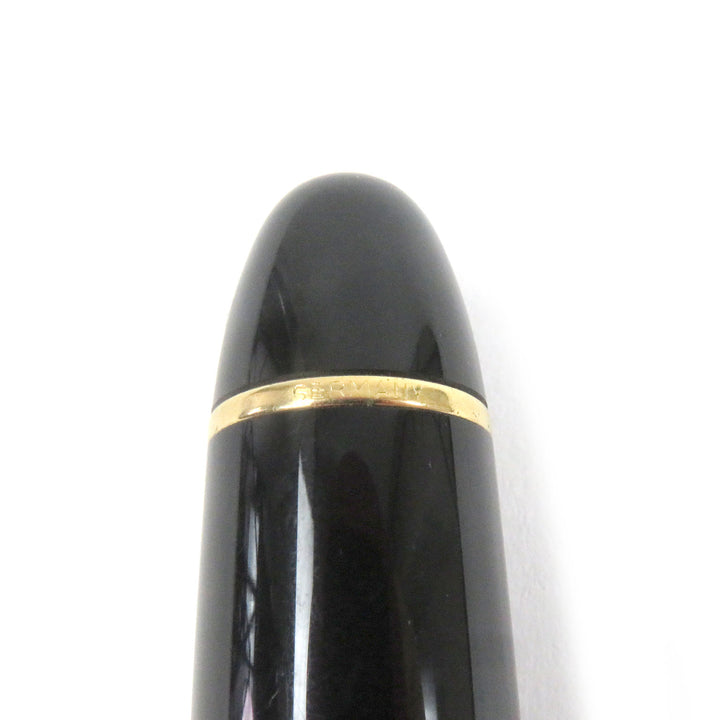 Great MONTBLANC fountain pen Meisterstck 149 Cap type Black gold 14C mens