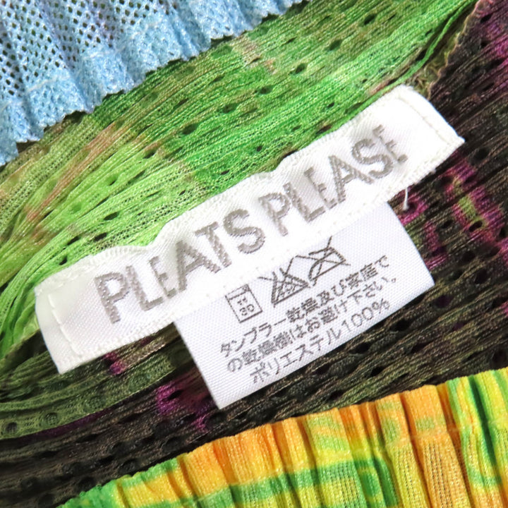 Excellent PLEATS PLEASE T-shirt All-over print sleeveless T-shirt multicolor 3