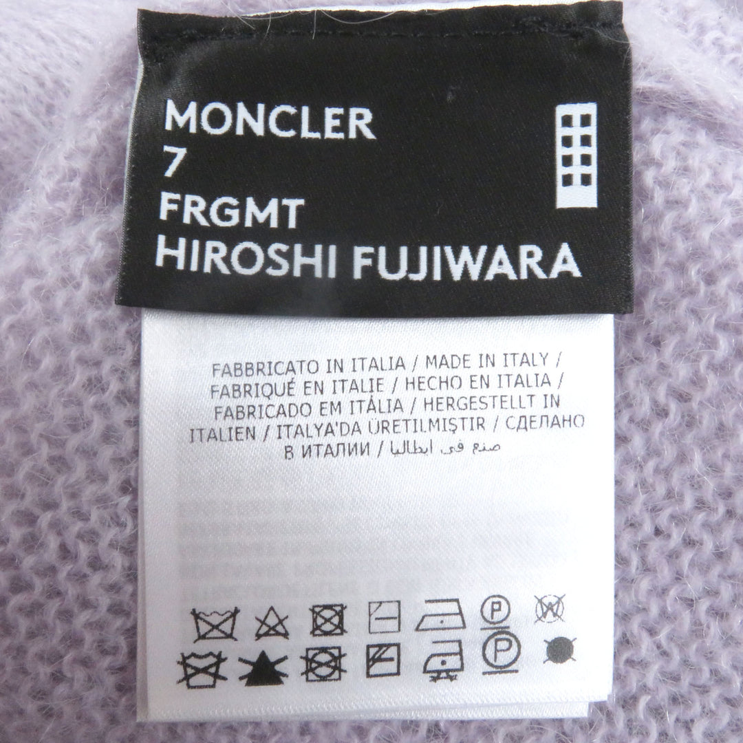 Excellent MONCLER GENIUS 7 FRAGMENT knit GIROCOLLO TRICOT Back logo embroidery