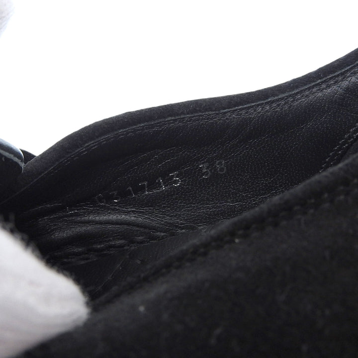 Great CHANEL Slip-on COCO Mark accents black tweed Women 38 G31713