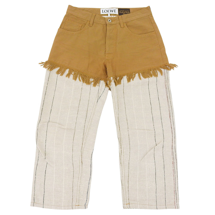 Excellent LOEWE×Paulas Ibiza Pants Brown Hemp mens 34 S2292032IB
