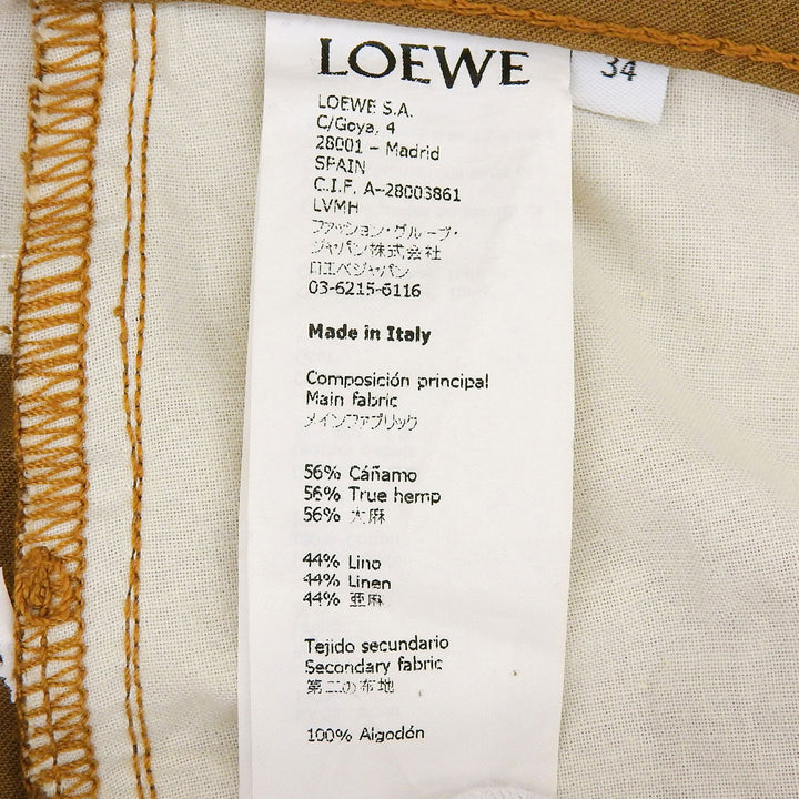 Excellent LOEWE×Paulas Ibiza Pants Brown Hemp mens 34 S2292032IB