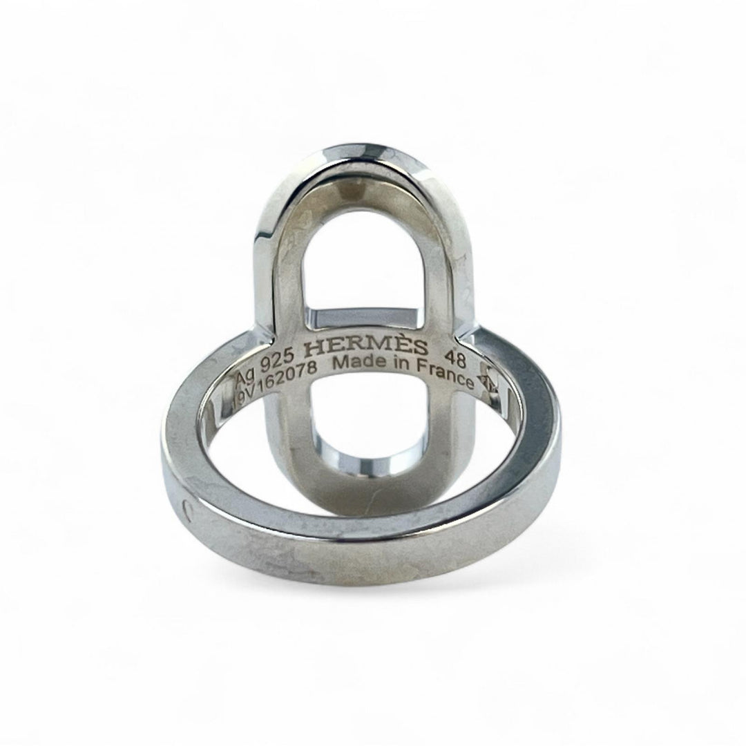 Excellent HERMES Ring Ever Chaine D'ancle PM Silver SV925 Women 48