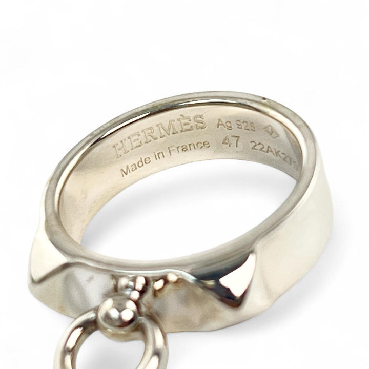 Excellent HERMES Ring Cory Edssian Silver AG925 Women 47