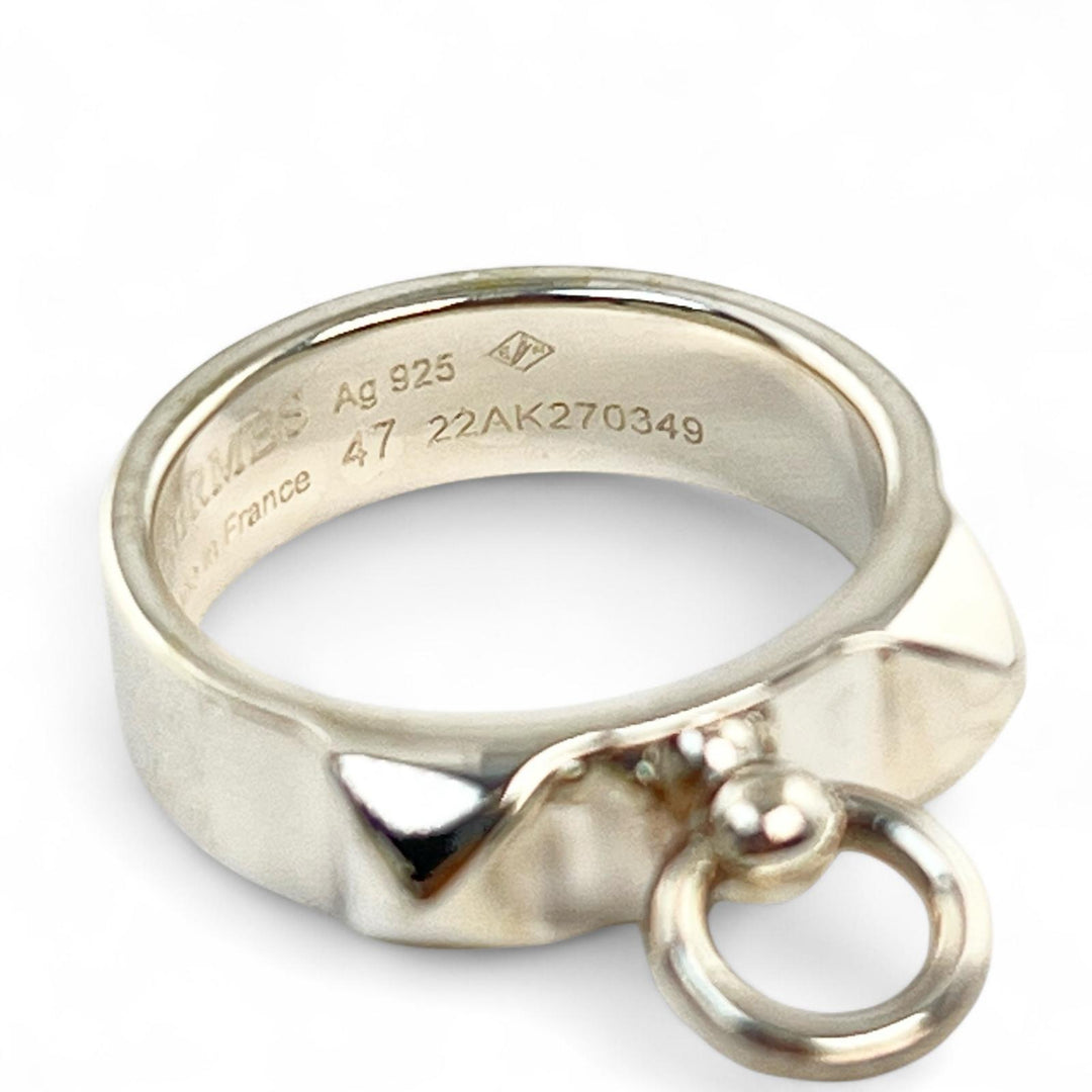 Excellent HERMES Ring Cory Edssian Silver AG925 Women 47