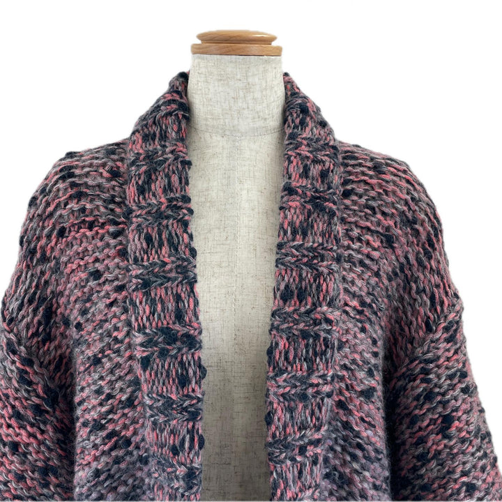 Great CHANEL cardigan Lion button front open long Multi mohair Women 34 P50100