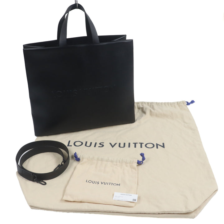 Pristine LOUIS VUITTON Tote Bag Shopper Tote MM Logo design leather 2-way M13979