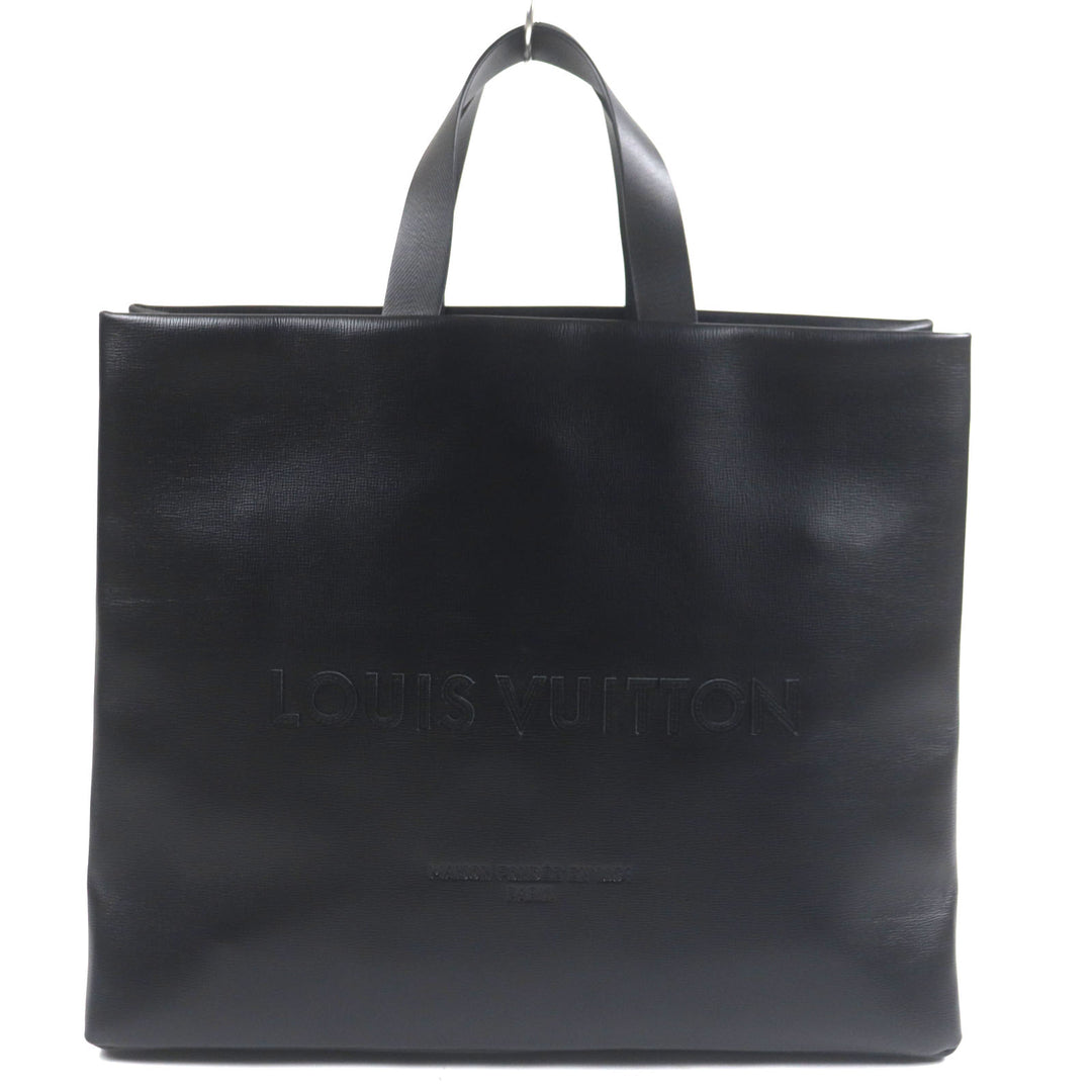 Pristine LOUIS VUITTON Tote Bag Shopper Tote MM Logo design leather 2-way M13979