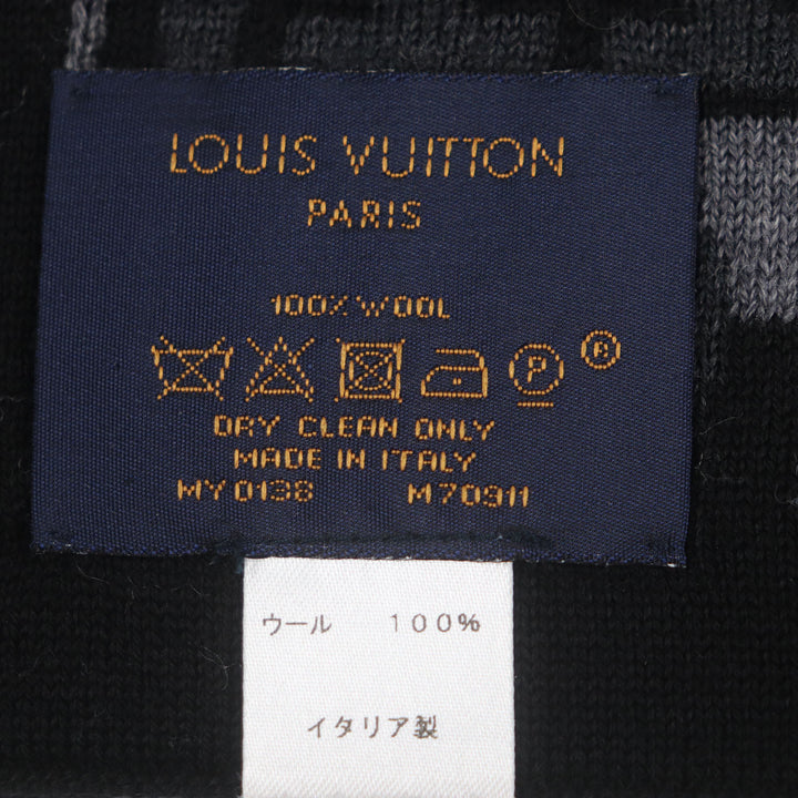 Excellent LOUIS VUITTON Scarf Esharp / LV Split knit wool mens M70911