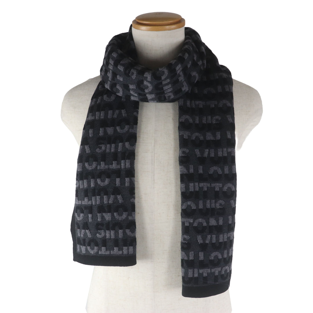 Excellent LOUIS VUITTON Scarf Esharp / LV Split knit wool mens M70911