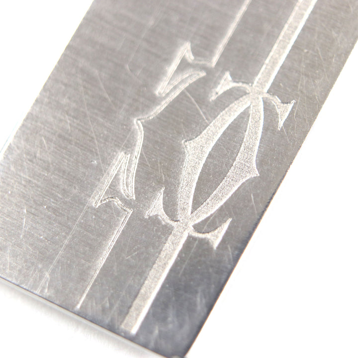 Great Cartier Money clip C2 Decor Silver ー