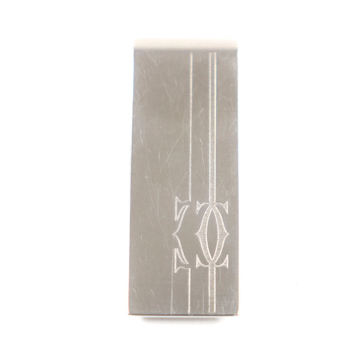 Great Cartier Money clip C2 Decor Silver ー