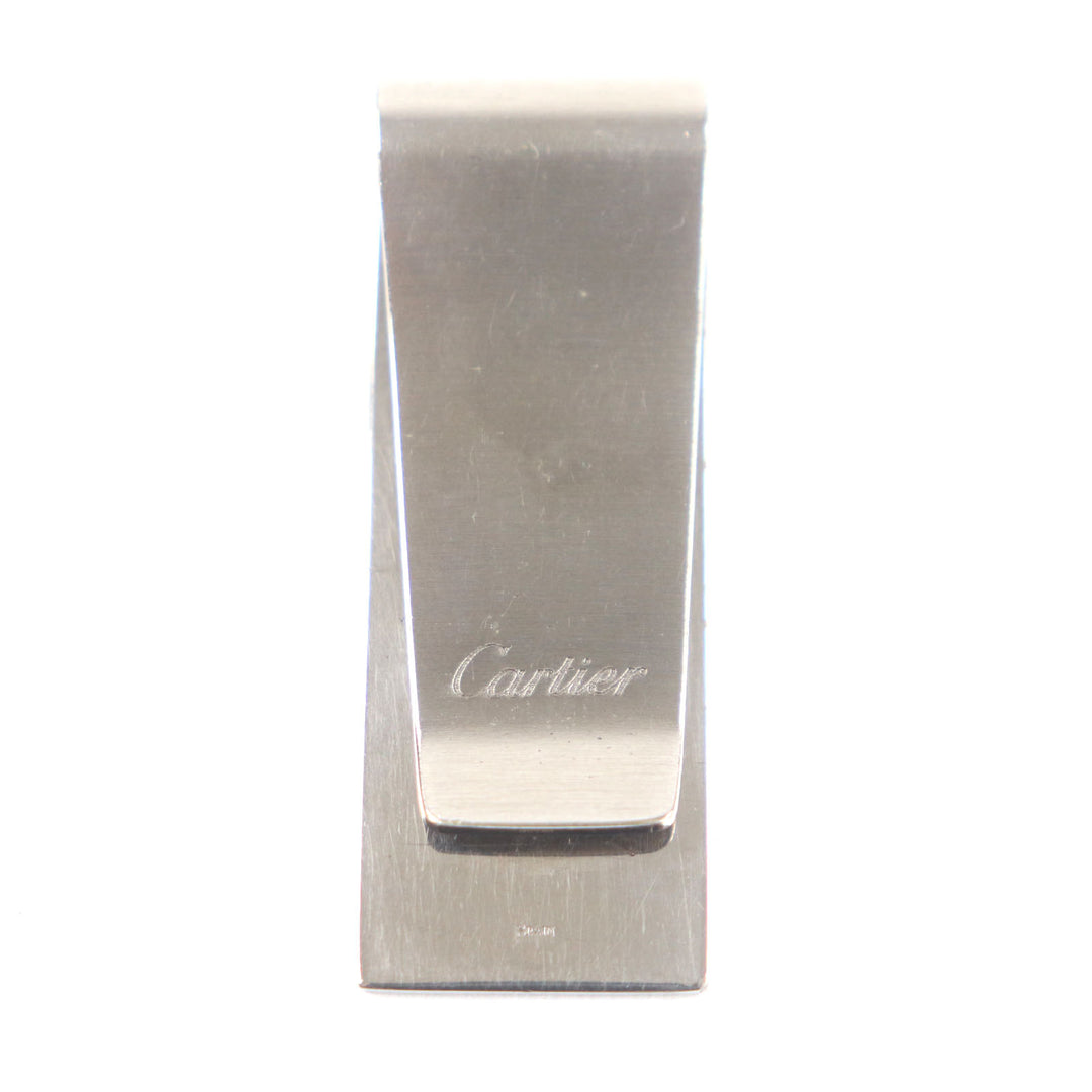 Great Cartier Money clip C2 Decor Silver ー