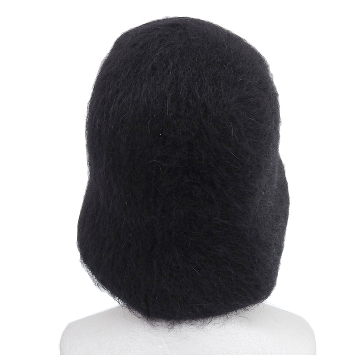 Excellent Christian Dior hat CD Logo Metal Bucket black mohair M 35DTM985G102