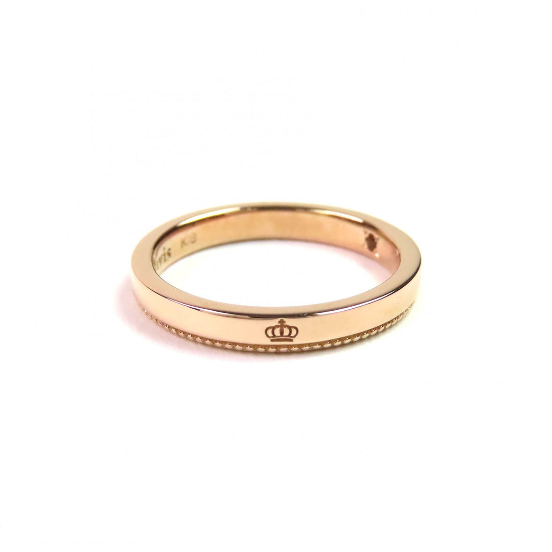 Excellent Justin Davis Ring Trust Ring Crown engraved milgrain Pink gold 18K Women