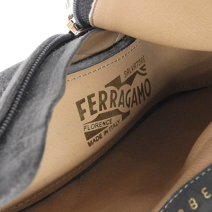 Excellent Salvatore Ferragamo Ankle boots GOLIA gray Suede leather 6 DG73882