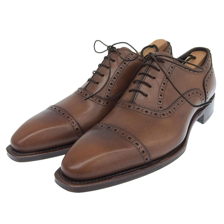 Excellent SHETLANDFOX Leather shoes Brown leather mens 6.5 15KVS 3049SF