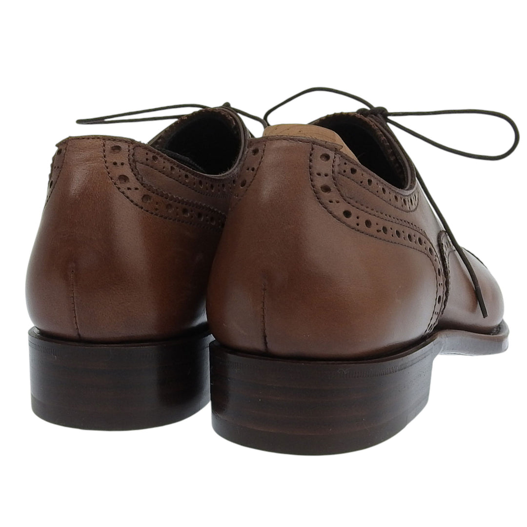Excellent SHETLANDFOX Leather shoes Brown leather mens 6.5 15KVS 3049SF