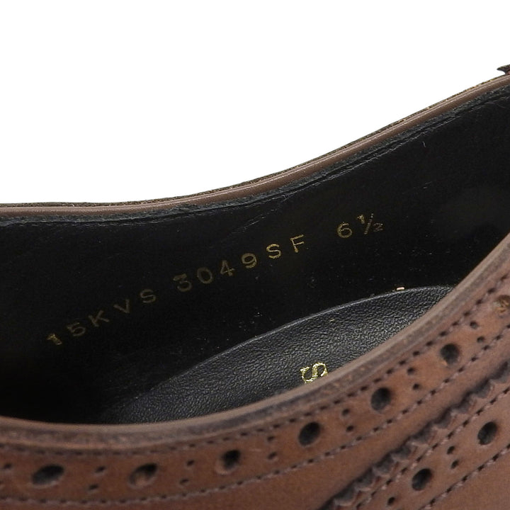 Excellent SHETLANDFOX Leather shoes Brown leather mens 6.5 15KVS 3049SF