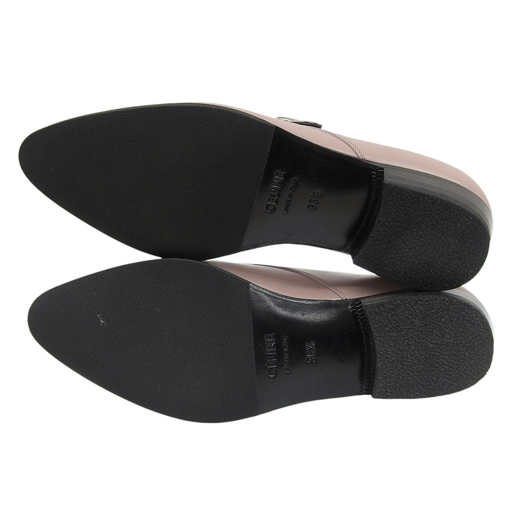 Excellent CELINE Leather shoes JACNO Monk strap pink leather Women 36.5