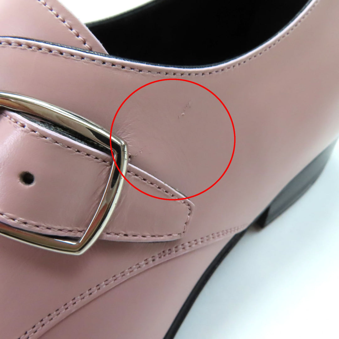 Excellent CELINE Leather shoes JACNO Monk strap pink leather Women 36.5