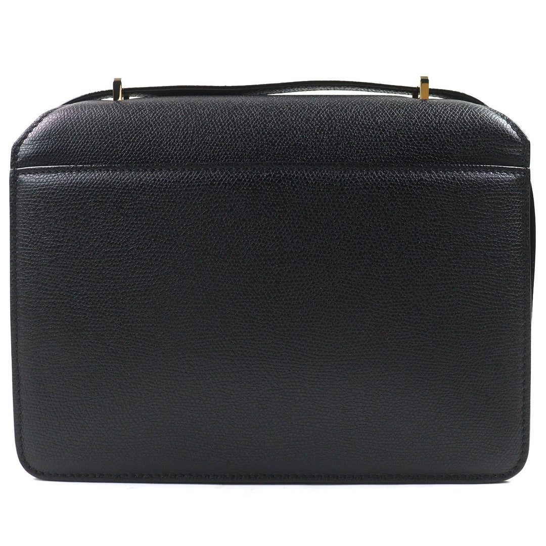 Excellent Valextra Shoulder Bag Noro black Soft Calfskin Skin Leather Women