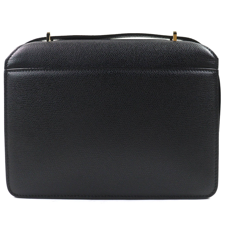 Excellent Valextra Shoulder Bag Noro black Soft Calfskin Skin Leather Women