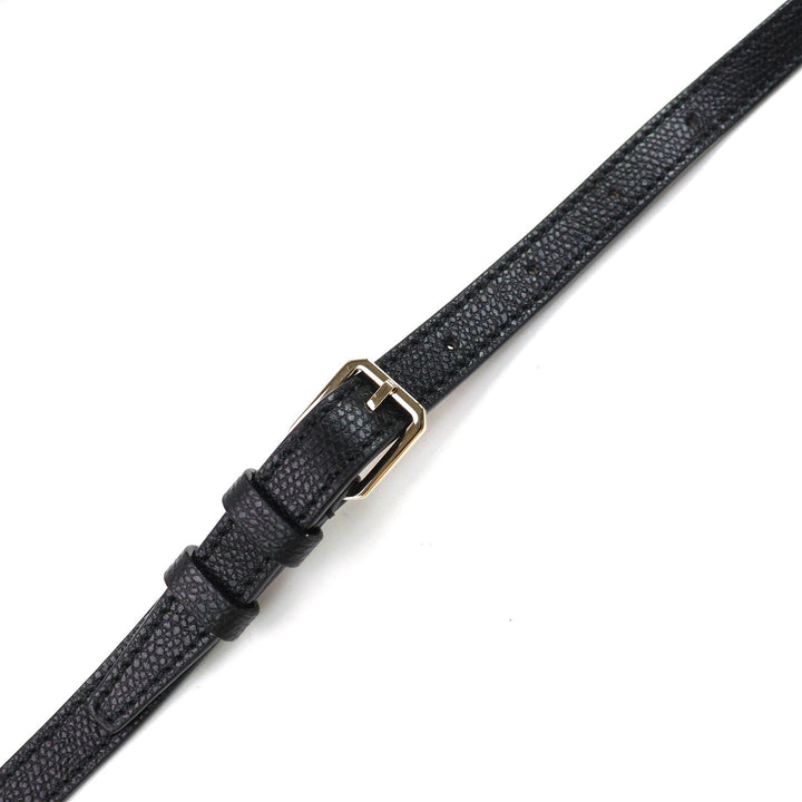 Excellent Valextra Shoulder Bag Noro black Soft Calfskin Skin Leather Women