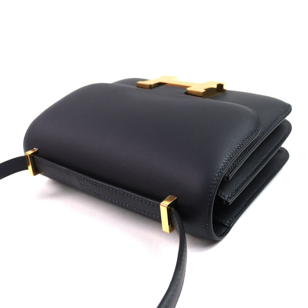 Pristine HERMES Shoulder Bag Constance 3 Mini 18 Miroir Vaux Swift Leather Women