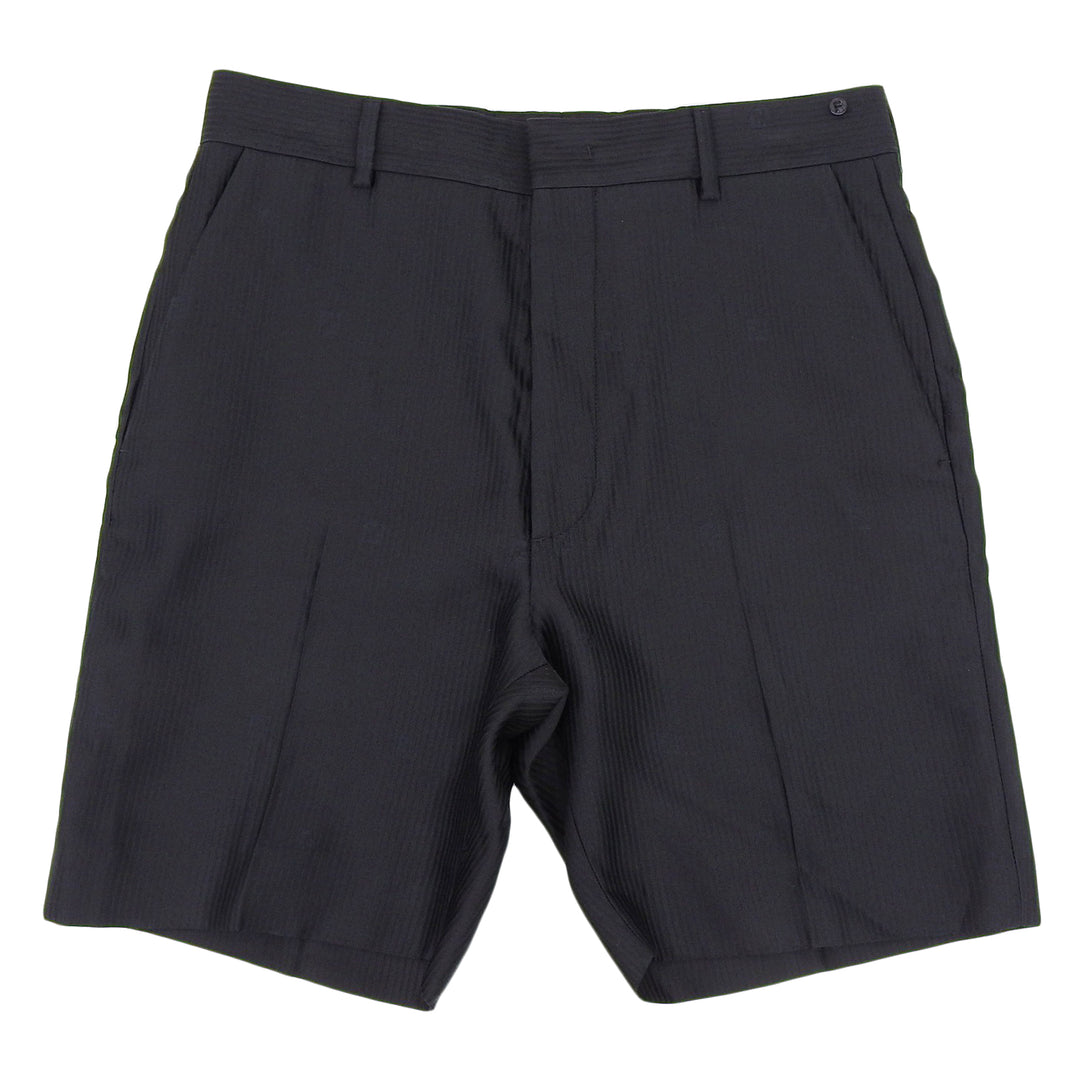 Excellent FENDI Shorts FF logo embroidery shadow stripe black mens 44 FB0521