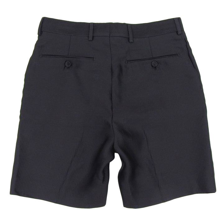 Excellent FENDI Shorts FF logo embroidery shadow stripe black mens 44 FB0521