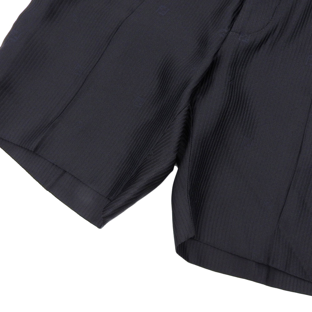 Excellent FENDI Shorts FF logo embroidery shadow stripe black mens 44 FB0521