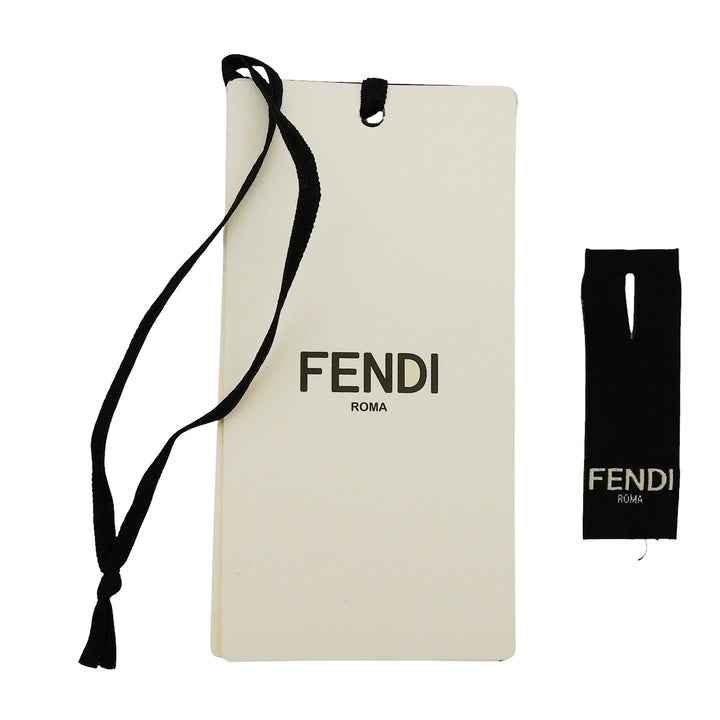 Excellent FENDI Shorts FF logo embroidery shadow stripe black mens 44 FB0521