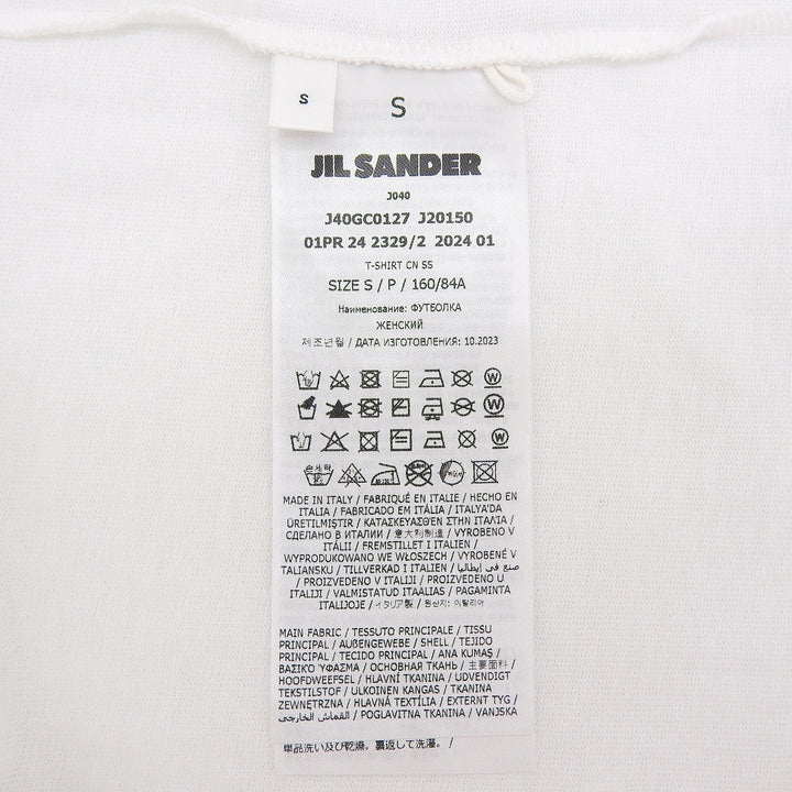 Pristine JIL SANDER+ Short sleeve T-shirt white cotton Women S J40GC0127