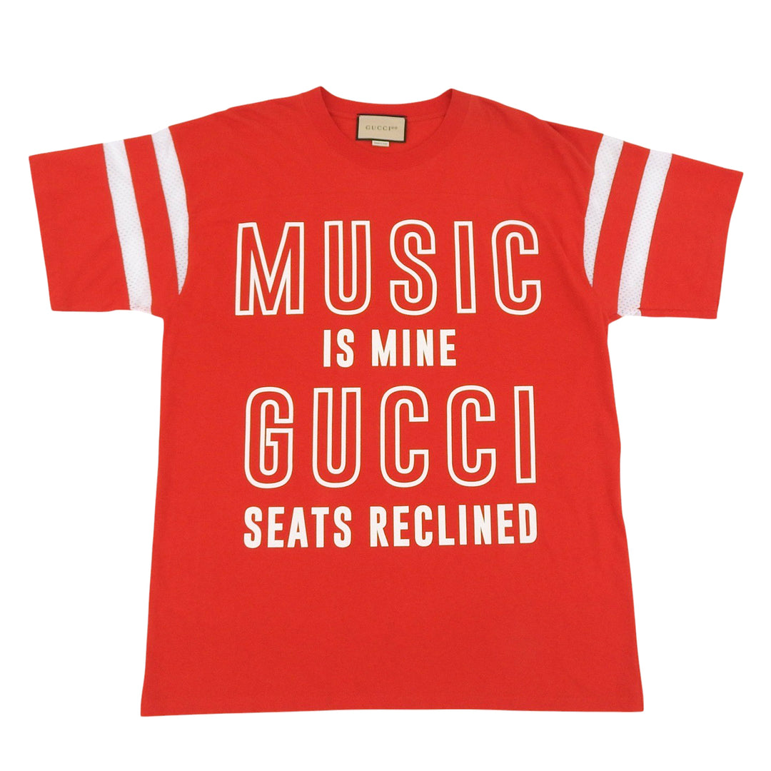 Excellent GUCCI Short sleeve T-shirt 100th Anniversary Mesh Sleeves L 655459