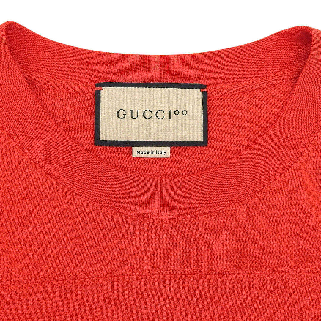 Excellent GUCCI Short sleeve T-shirt 100th Anniversary Mesh Sleeves L 655459