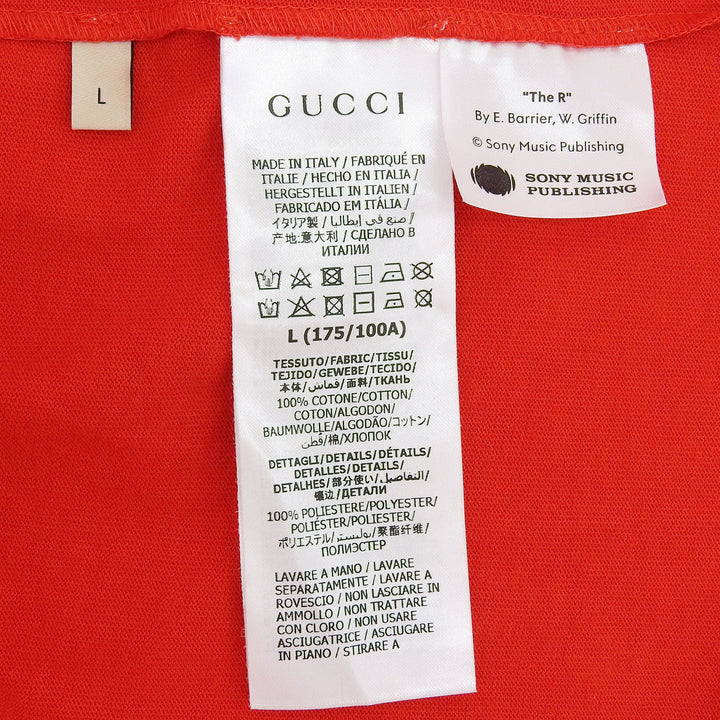 Excellent GUCCI Short sleeve T-shirt 100th Anniversary Mesh Sleeves L 655459