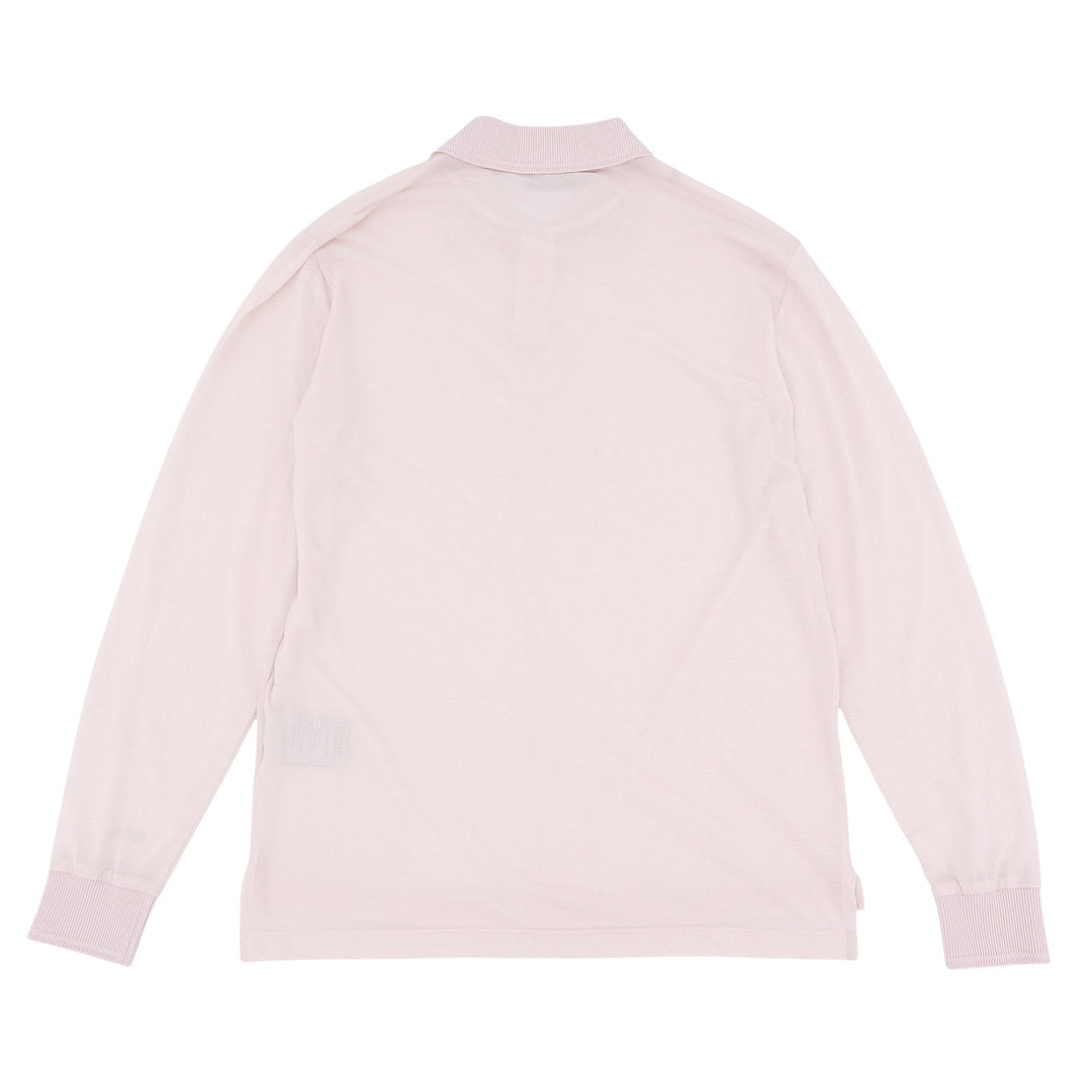 Pristine DIOR Long sleeve polo shirt pink cotton mens S 243J831A0800