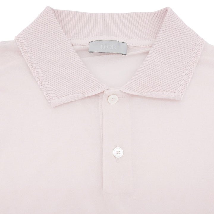Pristine DIOR Long sleeve polo shirt pink cotton mens S 243J831A0800