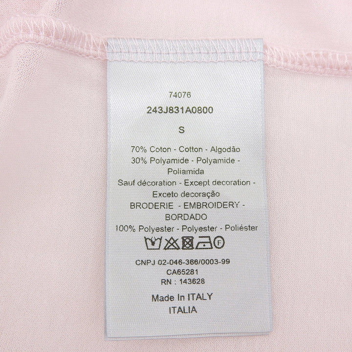 Pristine DIOR Long sleeve polo shirt pink cotton mens S 243J831A0800