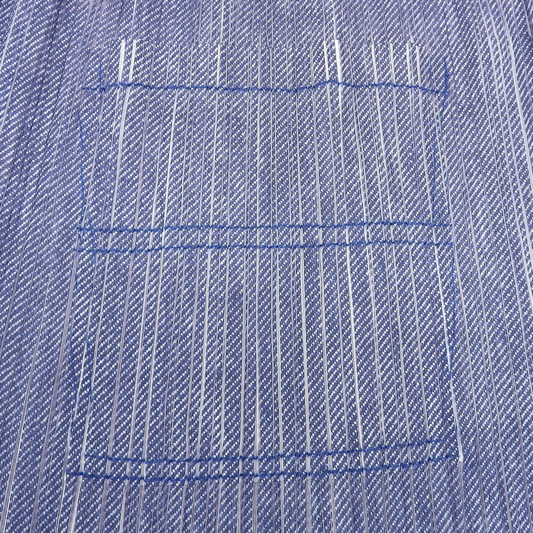 Excellent PLEATS PLEASE skirt Denim Transfer Pleated Blue polyester Women 3 PP11-JG614